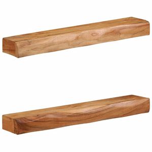 vidaXL &Eacute;tag&egrave;res murales 2 pcs 80x17x8 cm bois massif d'acacia