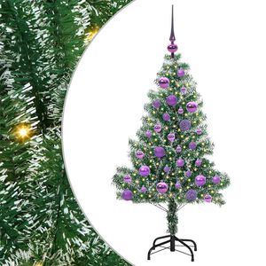 vidaXL Arbre de No&euml;l artificiel floconn&eacute; de neige avec lumi&egrave;re LED