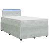 vidaXL Lit boxspring avec matelas Gris clair 120 x 190 cm Velours