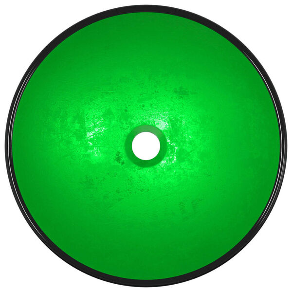 vidaXL Lavabo Verre tremp&eacute; 42x14 cm vert