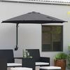 vidaXL Parasol de jardin Anthracite et noir 248 x 248 x 148 cm
