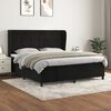 vidaXL Sommier &agrave; lattes de lit et matelas Noir 160x200 cm Velours