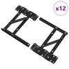 vidaXL M&eacute;canisme de levage de lit 12 pcs Noir 340 x 95 x 40 mm Fer