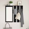 vidaXL Porte-manteau mural avec &eacute;tag&egrave;re Ch&ecirc;ne noir 84 x 10 x 80 cm
