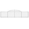 vidaXL Paniers à gabions arqués 8 pcs 300x30x60/80 cm Fer galvanisé