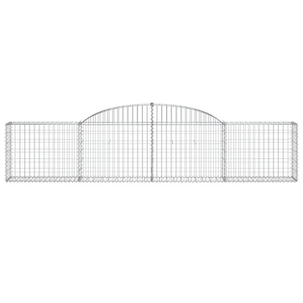 vidaXL Paniers à gabions arqués 8 pcs 300x30x60/80 cm Fer galvanisé