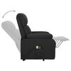 vidaXL Fauteuil de massage Noir Tissu
