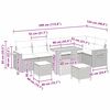 vidaXL Ensemble de canap&eacute; de jardin avec coussin 11 pcs Gris polyrotin