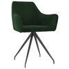 vidaXL Chaises &agrave; manger lot de 2 Vert fonc&eacute; Velours