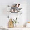 vidaXL &Eacute;tag&egrave;re murale &agrave; 2 niveaux 50x30x48 cm argent&eacute; acier inoxydable