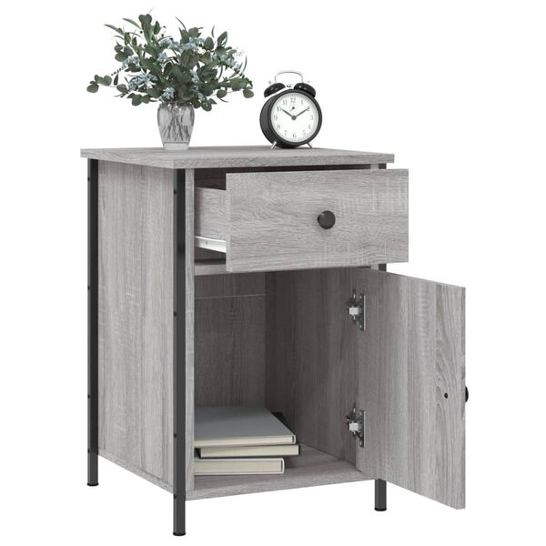 vidaXL Table de chevet sonoma gris 40x42x60 cm bois d'ing&eacute;nierie