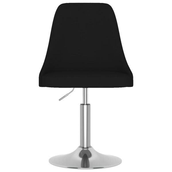vidaXL Chaises pivotantes &agrave; manger lot de 2 Noir Tissu