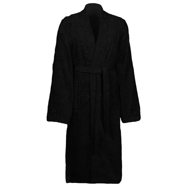 vidaXL Peignoir KINN Noir L Coton