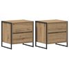vidaXL Table de chevet 2 pcs Ch&ecirc;ne artisan 50 x 39,5 x 50 cm