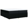 vidaXL Sommier &agrave; lattes de lit avec matelas Noir 200x200 cm Tissu