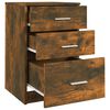 vidaXL Table de chevet Ch&ecirc;ne fum&eacute; 40x40x63 cm Bois d'ing&eacute;nierie