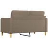 vidaXL Canap&eacute; &agrave; 2 places Taupe 140 cm Tissu