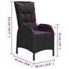 vidaXL Ensemble &agrave; d&icirc;ner de jardin 11 pcs R&eacute;sine tress&eacute;e Noir