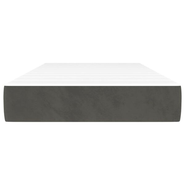 vidaXL Matelas de lit &agrave; ressorts ensach&eacute;s fermet&eacute; moyenne gris fonc&eacute; 120x190x20 cm