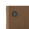 vidaXL Lit avec matelas et &eacute;clairage USB Marron Tissu 90x200 cm