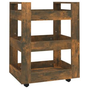 vidaXL Chariot de cuisine Ch&ecirc;ne fum&eacute; 60x45x80 cm Bois d'ing&eacute;nierie