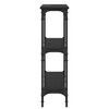 vidaXL Table console Ch&ecirc;ne noir 100 x 22,5 x 75 cm Bois d'ing&eacute;nierie