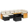 vidaXL Salon de jardin 8 pcs avec coussins noir r&eacute;sine tress&eacute;e