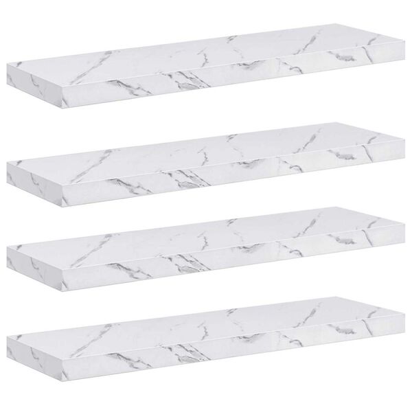 vidaXL &Eacute;tag&egrave;re Murale 4 pcs Marbre blanc 90 x 23,5 x 4 cm