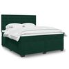 vidaXL Sommier &agrave; lattes de lit et matelas Vert fonc&eacute; 180x200cm Velours