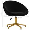 vidaXL Chaise &agrave; manger Noir Velours
