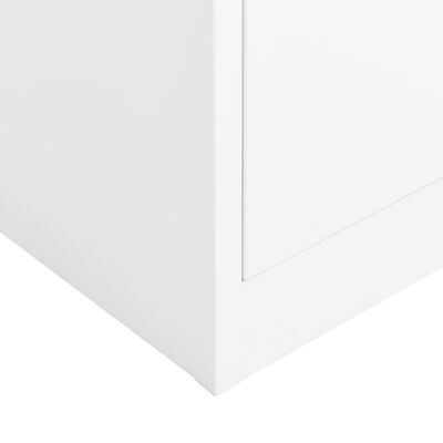 vidaXL Armoire à casiers Blanc 90x40x180 cm Acier