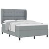vidaXL Lit &agrave; ressorts avec matelas Gris clair 140 x 200 cm tissu