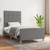 vidaXL Cadre de lit sans matelas gris fonc&eacute; 90x190 cm tissu