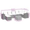 vidaXL Salon de jardin avec coussins 8 pcs beige r&eacute;sine tress&eacute;e