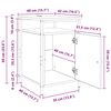 vidaXL Cabinet de chevet Ch&ecirc;ne artisanal 40 x 42 x 60cm