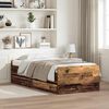 vidaXL Cadre de lit avec tiroir Bois Ancien 100 x 200 cm Pin massif