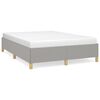 vidaXL Cadre de lit sans matelas gris clair 140x190 cm tissu