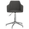 vidaXL Chaises pivotantes &agrave; manger lot de 4 Gris fonc&eacute; Tissu