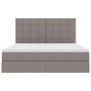 vidaXL Lit avec rangement et LED avec LED Taupe 180 x 200 cm Polyester
