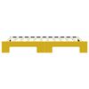 vidaXL Lit de jour avec lit gigogne jaune 90x200 cm velours