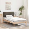 vidaXL Cadre de lit avec t&ecirc;te de lit rembourr&eacute;e Taupe 100 x 200 cm