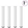 vidaXL Pieds de table console 4 pi&egrave;ces Blanc 72-74 cm Acier