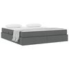 vidaXL Lit avec rangement et matelas Gris fonc&eacute; 160 x 200 cm Polyester