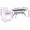 vidaXL Ensemble de salle &agrave; manger pour jardin 7 pcs Noir Aluminium