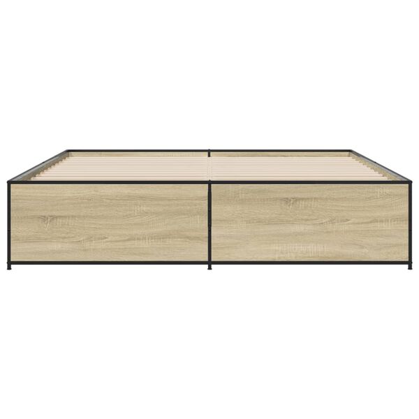 vidaXL Cadre de lit sans matelas ch&ecirc;ne sonoma 180x200 cm