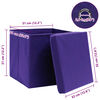 vidaXL Bo&icirc;tes de rangement et couvercles 10pcs Violet 32x32x32cm Tissu