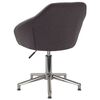 vidaXL Chaise pivotante de bureau Taupe Tissu