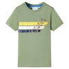 T-shirt pour enfants avec manches courtes kaki clair 140