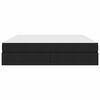 vidaXL Lit avec rangement et matelas Noir 160 x 200 cm Polyester