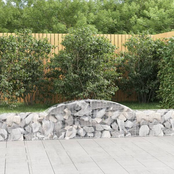 vidaXL Paniers &agrave; gabions arqu&eacute;s 9 pcs 300x30x40/60 cm fer galvanis&eacute;